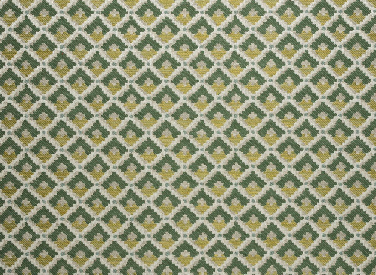 Tela Mimari para tapizar de color verde, geométrico, mimari43